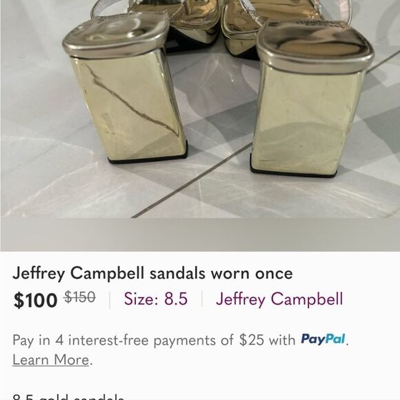 Jeffrey Campbell Hustler Platform Sandal Size 8.5 Square Toe Higheel display - Picture 5 of 16